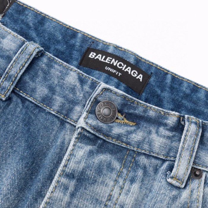 Jeans Balenciaga Striped Blue Denim BL031 - Image 4
