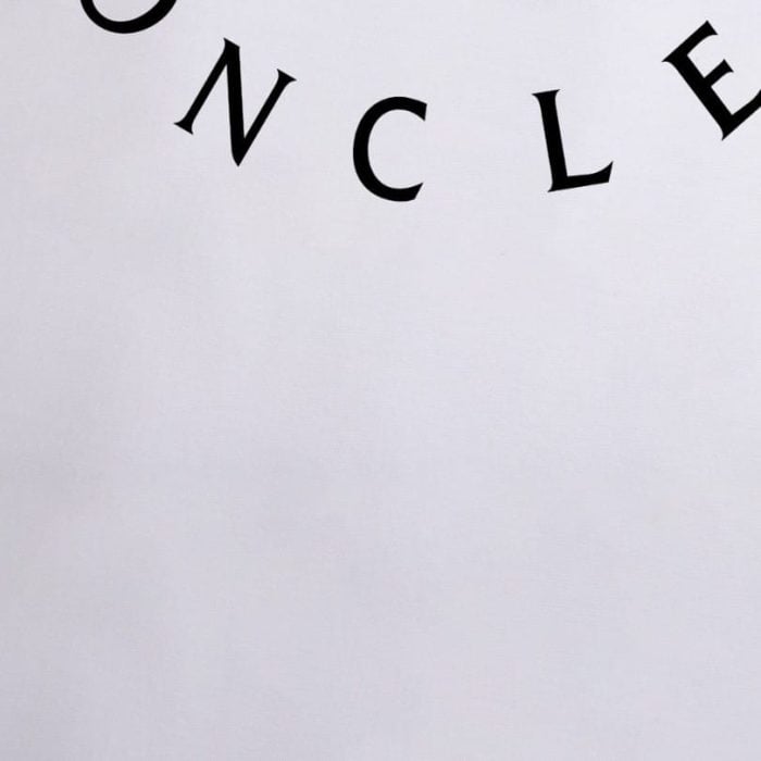 T-shirt Moncler White Logo Crewneck MCL028 - Image 4