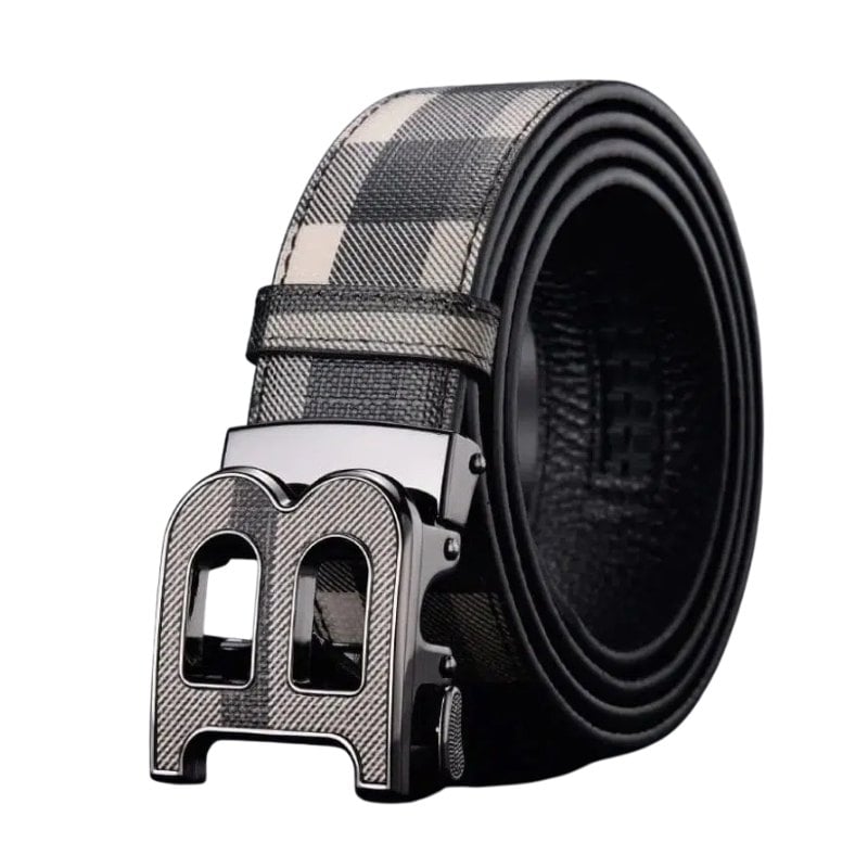 Texto do seu parágrafo Belt Burberry Plaid with Metal B Buckle BY007 - Image 1
