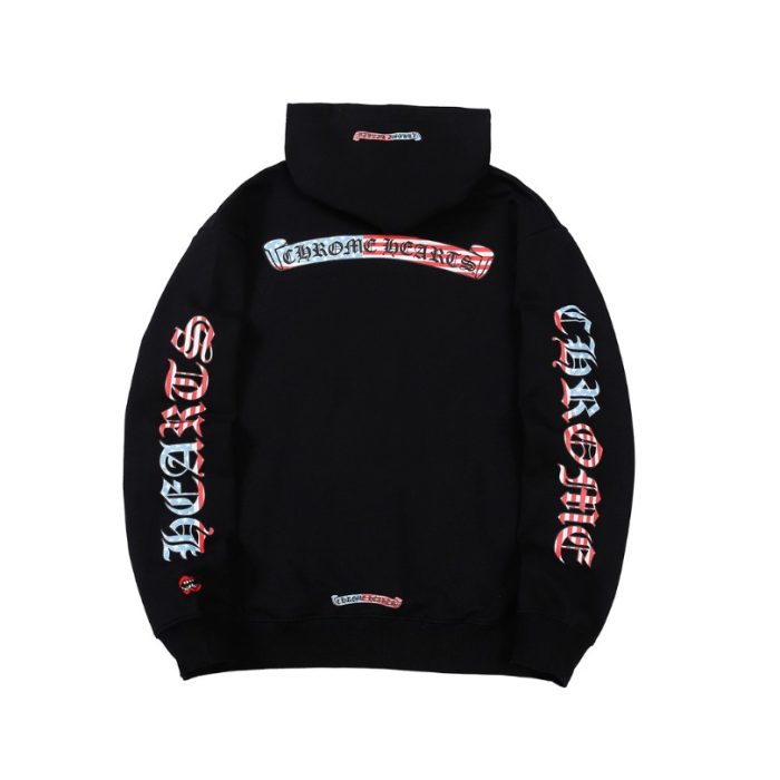 Hoodie Chrome Hearts Multicolor Logo Sleeves CH074 - Image 4