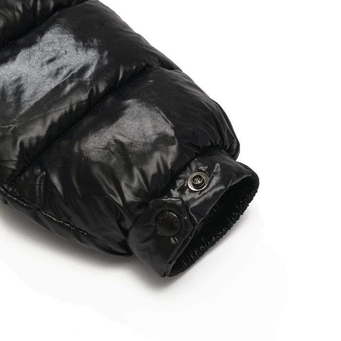 Jacket Puffer Moncler Black with Hood MCL009 - Image 8