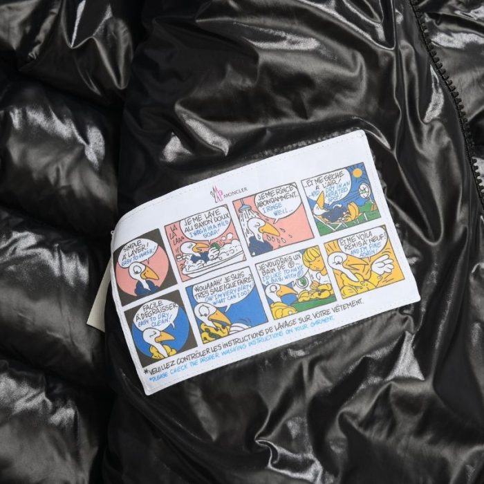 Jacket Puffer Moncler Black with Hood MCL009 - Image 10