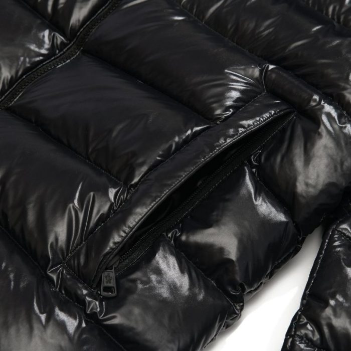 Jacket Puffer Moncler Black with Hood MCL009 - Image 5