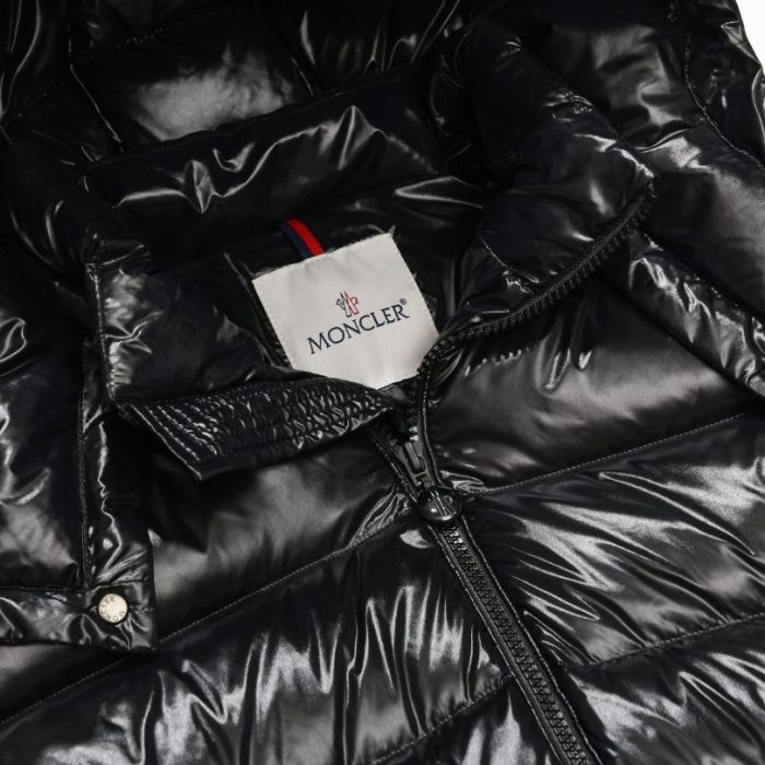 Jacket Puffer Moncler Black with Hood MCL009 - Image 9