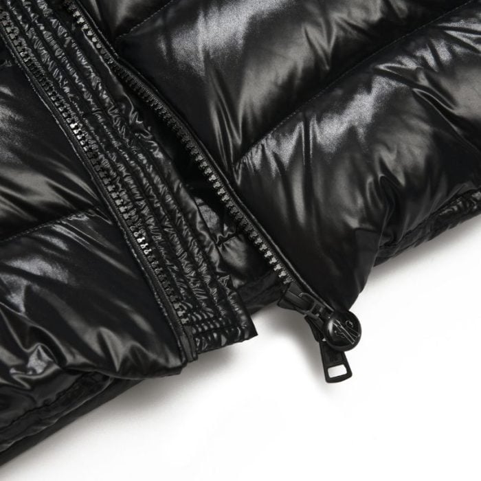 Jacket Puffer Moncler Black with Hood MCL009 - Image 7