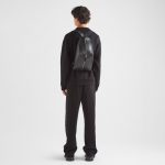 Sweatshirt Prada Black Logo Crewneck PD045 - Image 14