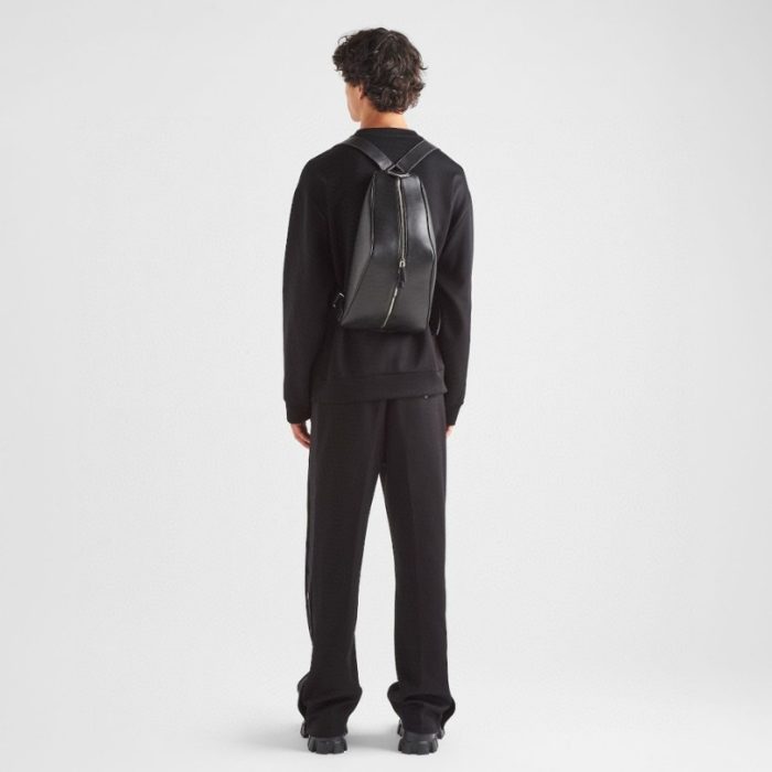 Sweatshirt Prada Black Logo Crewneck PD045 - Image 14