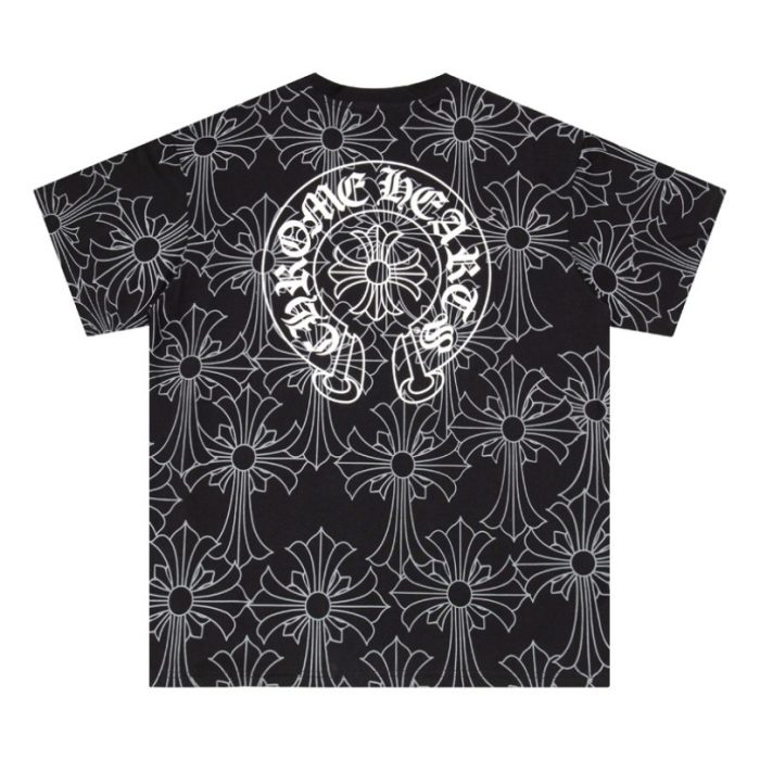 T-shirt Chrome Hearts Cross Pattern Black CH002 - Image 2