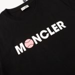 T-shirt Moncler Logo Black and Pink MCL004 - Image 7