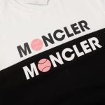 T-shirt Moncler Logo Black and Pink MCL004 - Image 4