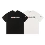 T-shirt Moncler Logo Black and Pink MCL004 - Image 6