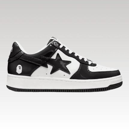 A Bathing Ape Bape Sta Low Black White - Drip Slum