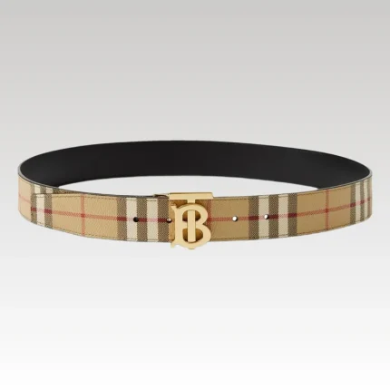 Belt Burberry Black Gold TB Plaque BY001 - Drip Slum