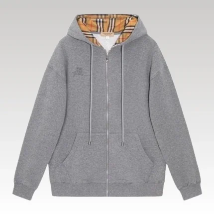 Burberry Embroidered King Logo Zip-Up Hoodie BY021 - Drip Slum