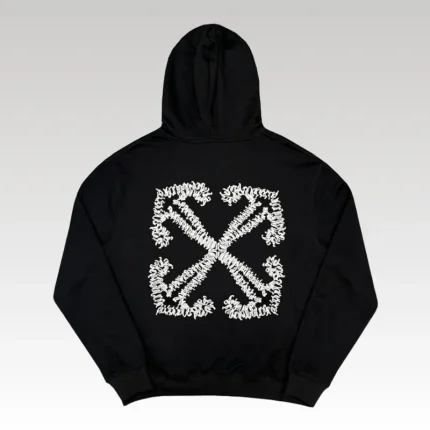 Hoodie Off-White Black Graphic OFF015 - Drip Slum