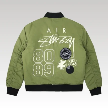 Jacket Bomber Nike x Stussy Reversible Green - Drip Slum