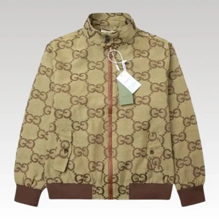 Jacket Gucci Monogram Beige Brown GC100 - Drip Slum