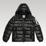 Jacket Puffer Moncler Black with Hood MCL009 - Drip Slum