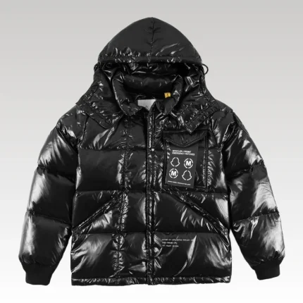 Jacket Puffer Moncler Black with Hood MCL010 - Drip Slum