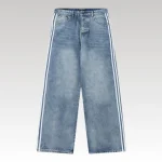 Jeans Balenciaga Striped Blue Denim BL031 - Drip Slum