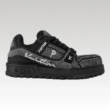 Louis Vuitton Black Crystal 'LV Trainer Maxi' - Drip Slum
