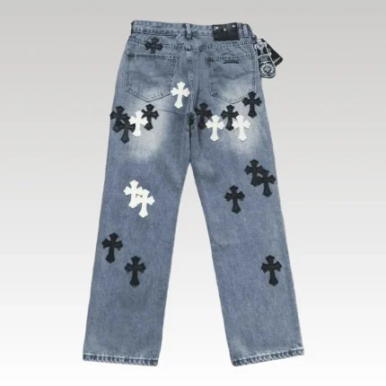 Pants Chrome Hearts Jeans Cross CH136 - Drip Slum