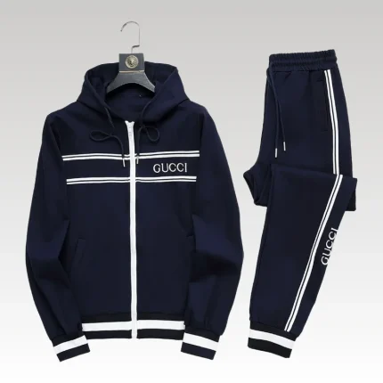 Set Gucci Tracksuit Navy Striped GC104 - Drip Slum