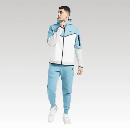 Set Nike Tech Fleece Blue White NK054 - Drip Slum