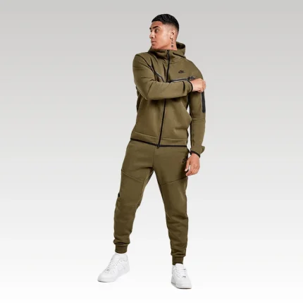 Set Nike Tech Fleece Rough Green Black - Drip Slum