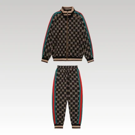 Set Tracksuit Gucci GG Monogram Black GC107 - Drip Slum