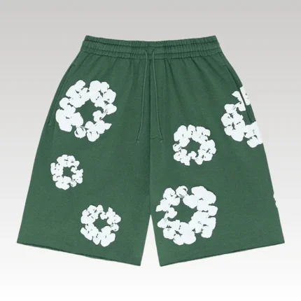 Shorts Denim Tears The Cotton Wreath Green - Drip Slum