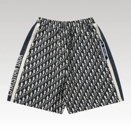 Shorts Dior Monogram Navy Side Stripes DO060 - Drip Slum