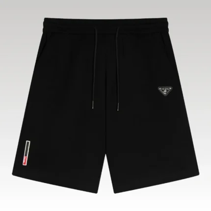 Shorts Prada Logo Patch Black PD012 - Drip Slum