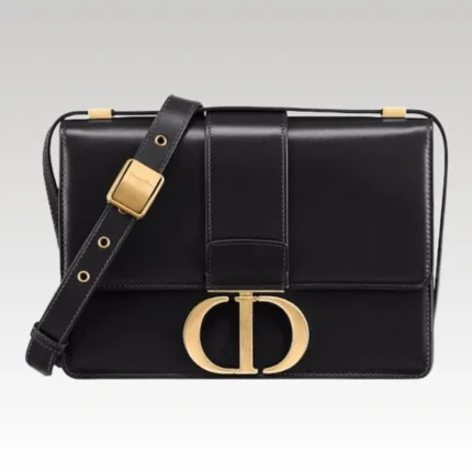 Shoulder Bag Dior 30 Montaigne Pelle di vitello Box nera DOW001 - Drip Slum