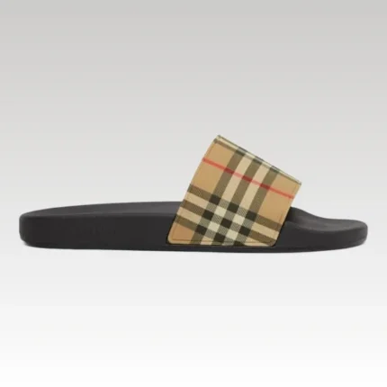 Slide Sandals Burberry Check Print Plaid BY008 - Drip Slum