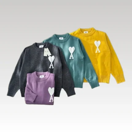 Sweater Ami Paris Ami de Coeur crew neck AMP001 - Drip Slum