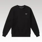 Sweatshirt Prada Black Logo Crewneck PD045 - Drip Slum
