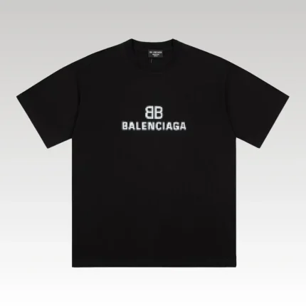 T-shirt Balenciaga BB Pixel Logo Black BL068 - Drip Slum