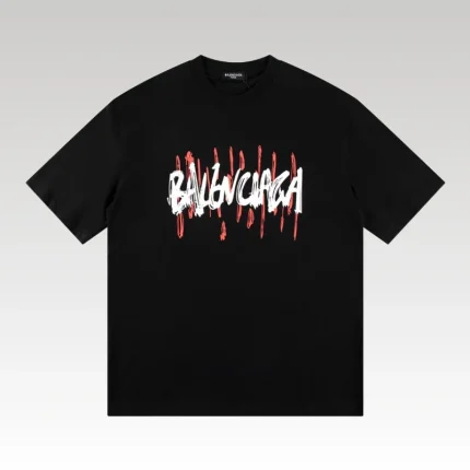 T-shirt Balenciaga Graffiti Print Black BL053 - Drip Slum