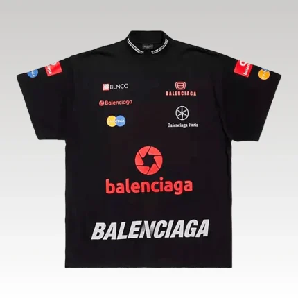 T-shirt Balenciaga Top League Oversized Black - Drip Slum