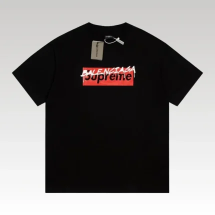 T-shirt Balenciaga x Supreme Collab Black SP029 - Drip Slum