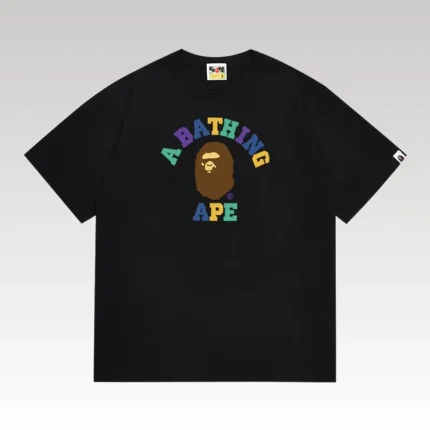 T-shirt BAPE Multicolor Ape Head Black BP058 - Drip Slum