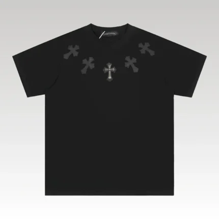 T-shirt Chrome Hearts Cross All Black CH013 - Drip Slum