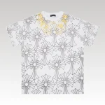 T-shirt Chrome Hearts Cross Pattern White CH001 - Drip Slum