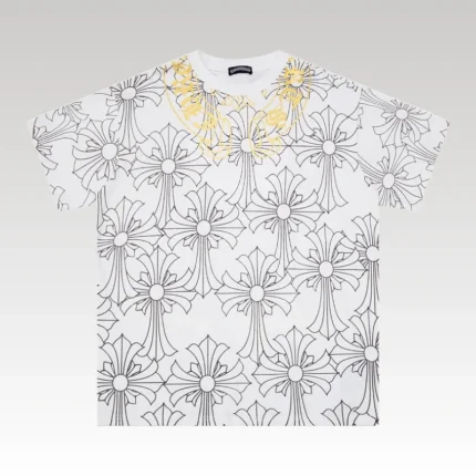 T-shirt Chrome Hearts Cross Pattern White CH001 - Drip Slum
