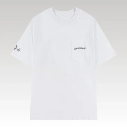 T-shirt Chrome Hearts Hollywood White Logo Print CH039 - Drip Slum