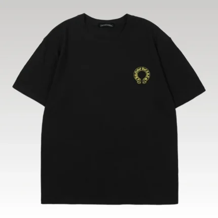 T-shirt Chrome Hearts Yellow Horseshoe Black Logo CH017 - Drip Slum