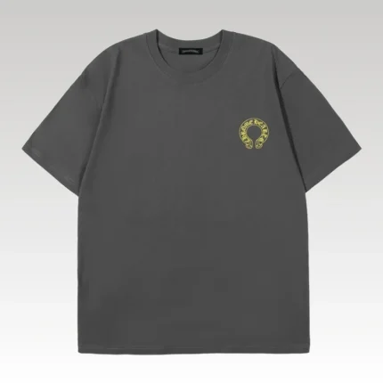 T-shirt Chrome Hearts Yellow Horseshoe Grey Logo CH020 - Drip Slum