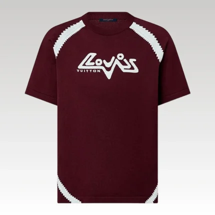 T-shirt Louis Vuitton Short-Sleeved Cotton Intarsia Crewneck - Drip Slum