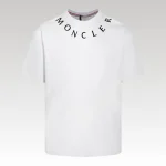 T-shirt Moncler White Logo Crewneck MCL028 - Drip Slum